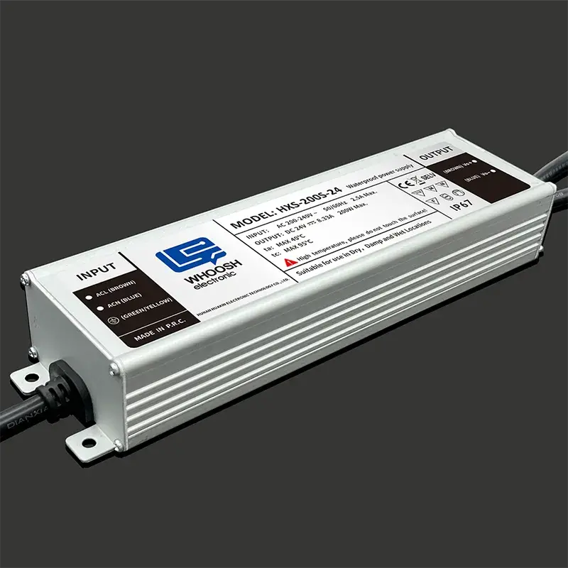 Alimentation étanche IP67 12V 24V 200W longue durée de vie, haute stabilité